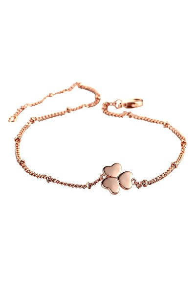 VeeShop Bratara eleganta, din lantisor subtire, cu medalion trifoi