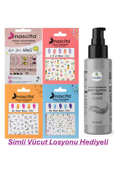 nascita 4’lü Tırnak Sticker Seti - 09