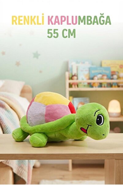 Tıfıl Toys Renkli Kaplumbağa Peluş 55 Cm ; Sevimli Ve Konforlu Uyku Yastığı S...