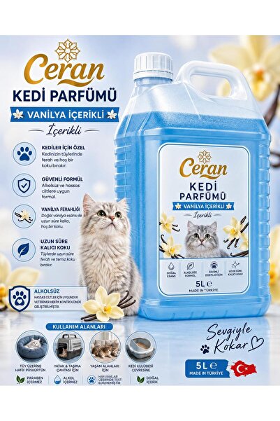CERAN KOLONYA KEDİ PARFÜMÜ 5 LİTRE VANİLYA İÇERİKLİ