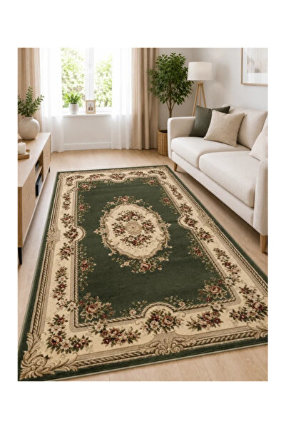 DeltaDesign Covor Sufragerie, Model Lotos 575/310, Verde, 1800 gr/mp