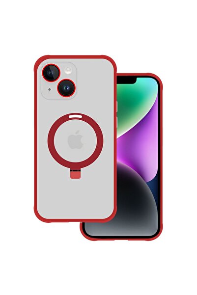 tel protect Μαγική Υβριδική Θήκη-Βάση Magsafe Κόκκινη (iPhone 15 Plus)