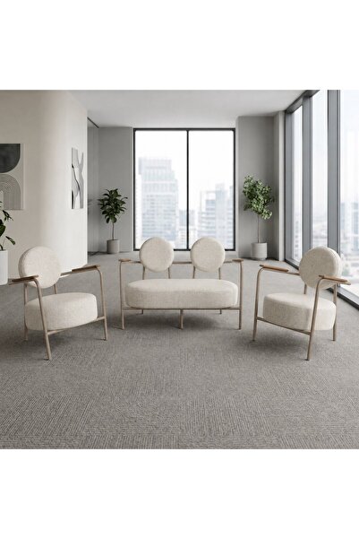 Azra Mobilya Venüs 2+1+1 Soft Kumaş Ofis & Büro İş Yeri Bekleme Koltuğu Takım...