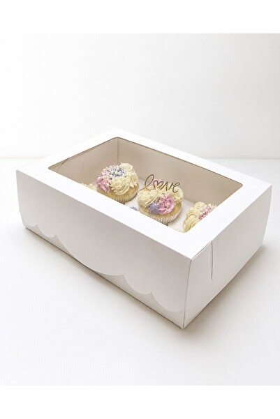 EgeConcept GENİŞ ARALIKLI 6 LI CUPCAKE KUTUSU