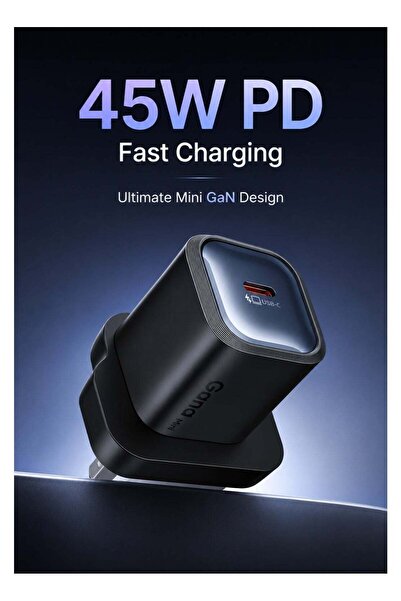 Mcdodo 45W USB-C PD Ultimate Mini GaN Fast Charger, UK Plug, Black Single Por...