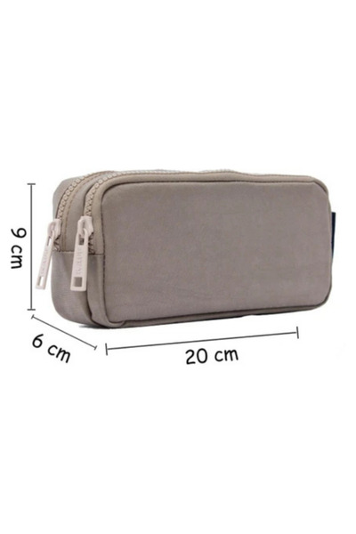 DEERDERİ Krinkıl Waterproof Two Compartment Pocket Wallet Type Pen Holder 01105 - Light Mink