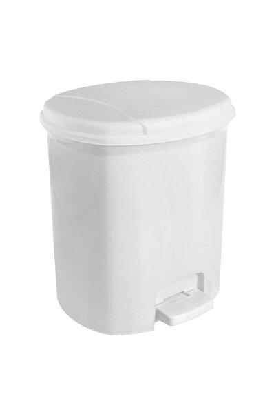 Zâna Casei Coș de gunoi alb din plastic pentru baie 14L