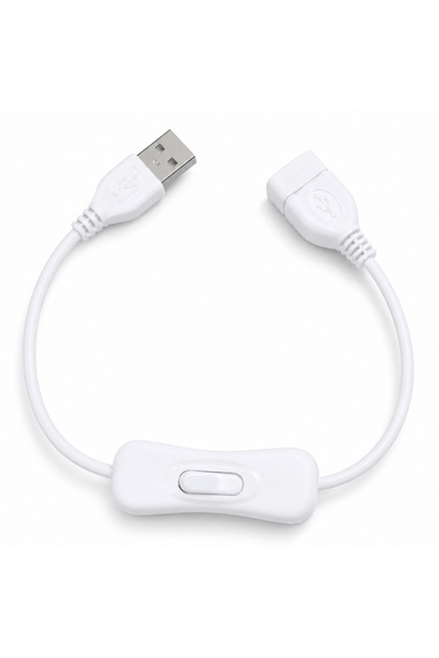 Alfais 6095 Usb Power Data Switch Kablo Açma Kapama Düğmeli Dişi Erkek Güç Ar...