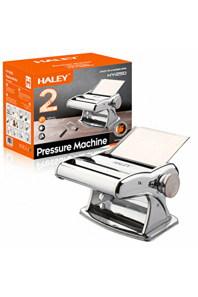 HALEY HY-250 Manual Pasta Machine, 2 Cutting Types, Adjustable Thickness, Sta...
