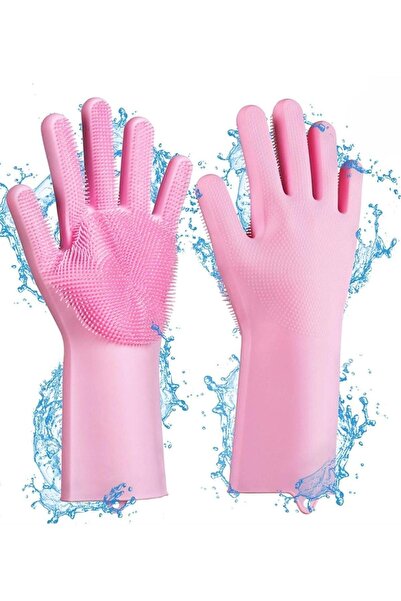 Hellomani Magic Dishwashing Glove Kitchen Bathroom Cleaning Brush Auto Househ...