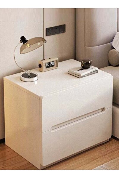 JCB CHIC Simple Bedside Table, Modern Side Table Nightstand with 2 Drawers ,B...