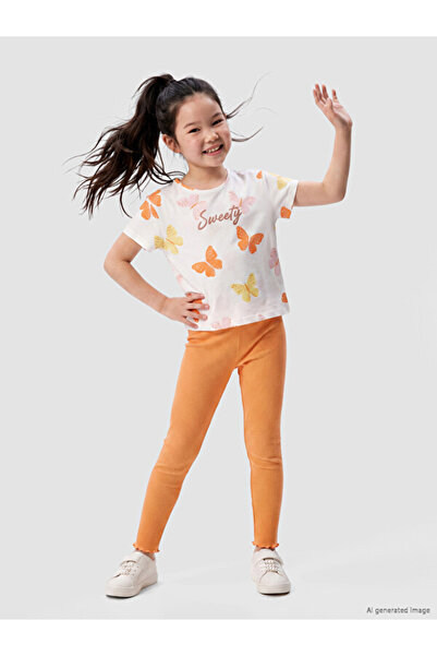 LC Waikiki Esvab • Modern & Distinctive Butterfly Print T-Shirt and Leggings ...