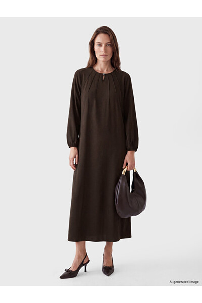 LC Waikiki Esvab • Modern & Distinctive Zero Roba Collar Embroidered A-Line D...