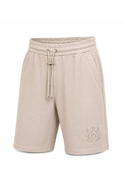 Generic Brand Men's Regular Fit Elastic Waist Lace-Up Bermuda Shorts with Inj...