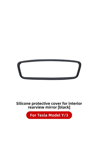 Choice Black For Tesla Model Y Rear View Mirror Protector Frame Silicone Rear...