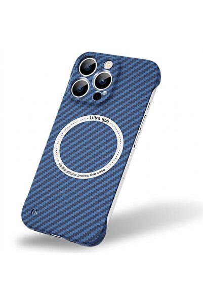 Generic Brand كفر آيفون iPhone 13 pro من ألياف الكربون بتصميم نحيف ودعم MagSa...