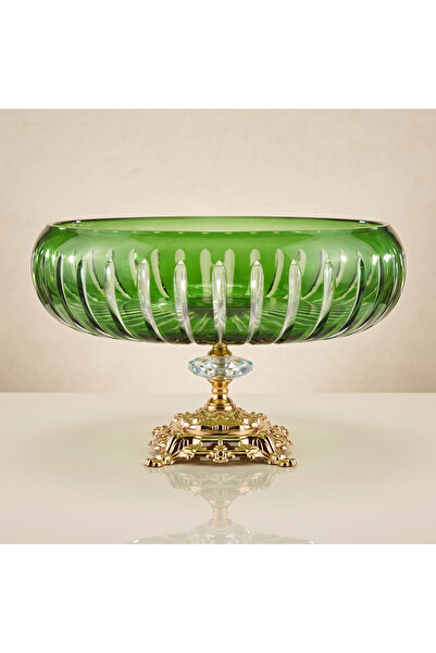 AKDEN STORE Crystal Cutting Decoration Handcrafted Avant-Garde Bowl 28 cm - A...