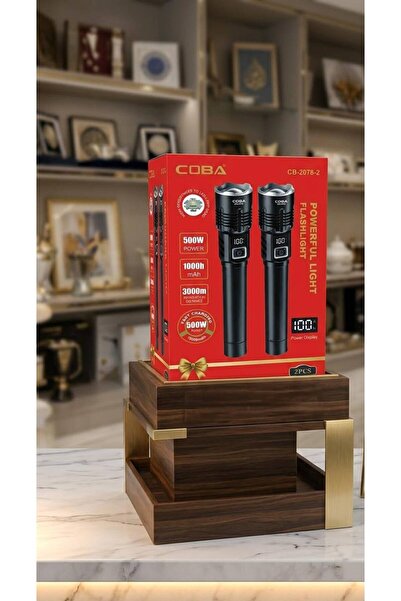 COBA CB-2078-2 Powerful LED Flashlight Set (2-Piece Pack)