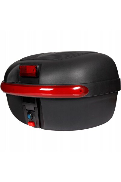 Moretti Topcase scuter 30L cu placă de montaj, blocabil, reflectorizant, cu s...
