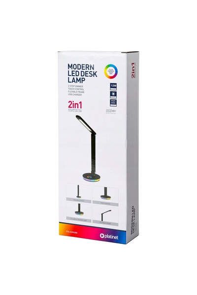 Platinet Lampă de birou școlară, lumină de noapte LED, 12 Wați, bază cu încăr...