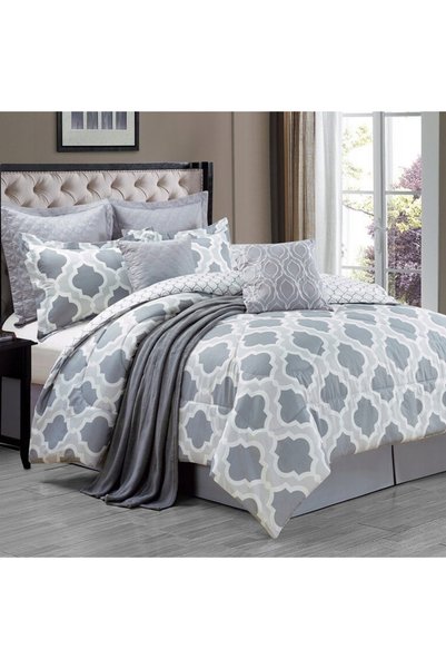 NO BRAND SET DE AȘTERNUTURI 220x200 + 2 FEȚE DE PERNĂ 70x80 BUMBAC SATINAT - ...