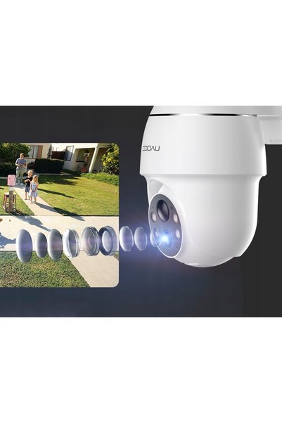 NO BRAND Cameră IP wireless rotativă externă Wi-Fi 3MP pentru monitorizare cu...