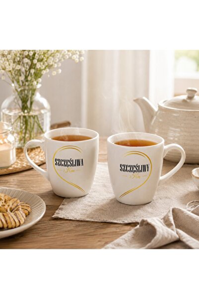 NO BRAND Set de 2 căni ceramice de 300 ml pentru cafea și ceai, set de căni p...