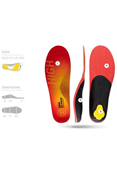 NO BRAND Tălpi interioare pentru pantofi SIDAS 3Feet WINTER HIGH XS (35-36)