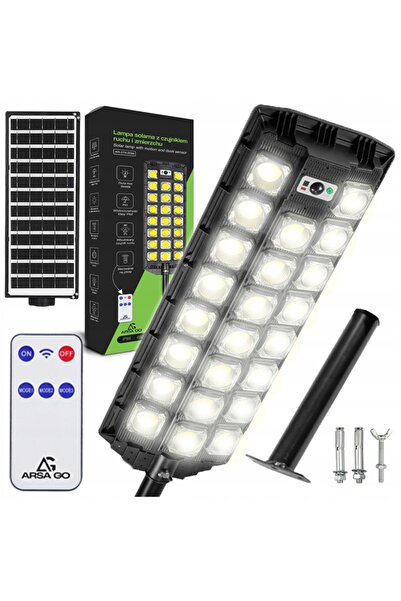 NO BRAND Lampă stradală LED de exterior de 2200W, alimentată solar, cu senzor...