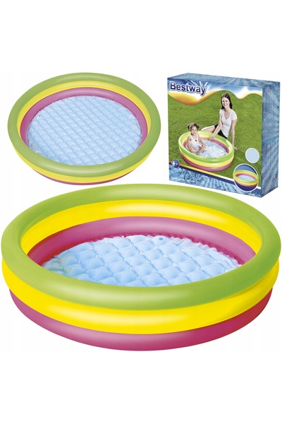 BESTWAY BASEN GONFLABIL DE GRĂDINĂ PENTRU COPII 102 x 25 cm COLORAT