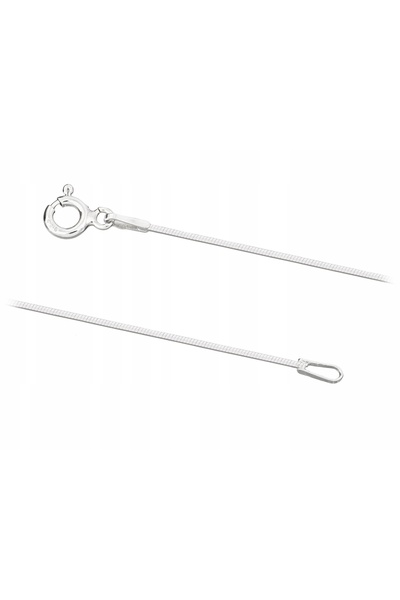 NO BRAND Brățară lanț de argint, tip șnur, 21 cm, model șarpe, 0.9 mm