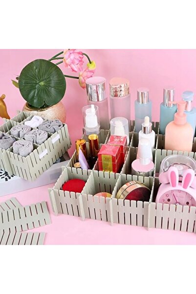 NO BRAND DIVIZORI AJUSTABILI PENTRU SERTARE 16 PIESE ORGANIZATOR ALB VERDE PE...