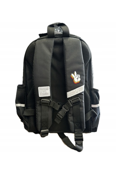 NO BRAND Rucsac școlar cu multiple compartimente Paso negru, multicolor 18 L