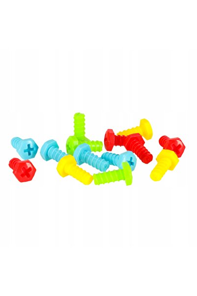 Ikonka Set educativ de puzzle-uri, blocuri și șurubelniță în cutie 151el