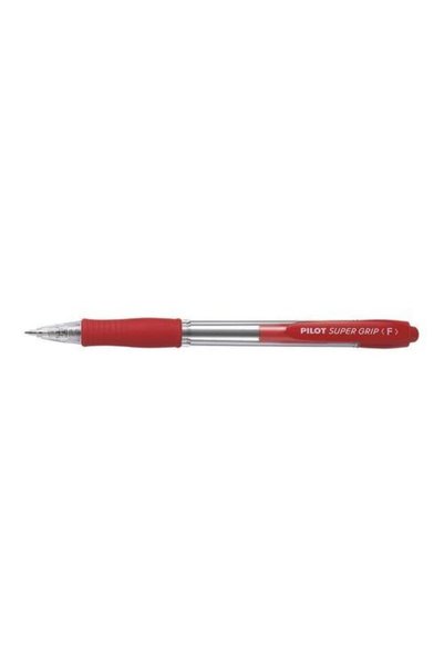 NO BRAND Pix automat Pilot, cerneală roșie, Super Grip, 0.7mm x 12 bucăți