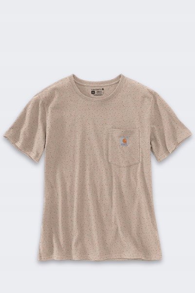 Carhartt Tricou de bumbac de damă, de lucru, cu buzunar, cu mânecă scurtă
