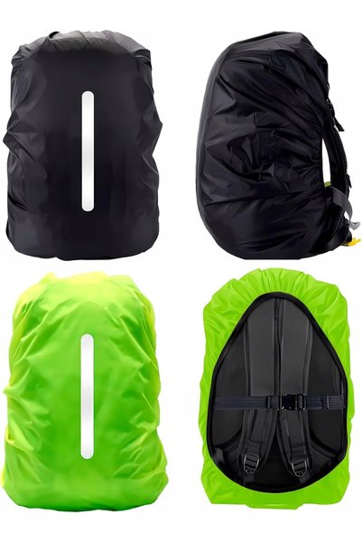 NO BRAND Husa de ploaie pentru rucsac de drumeție X2 Negru Verde 30 - 40L