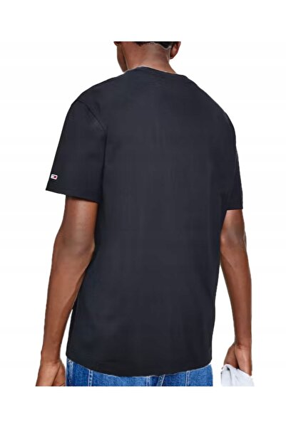 Tommy Jeans Tricou bărbătesc lejer negru din bumbac DM0DM12555 XS