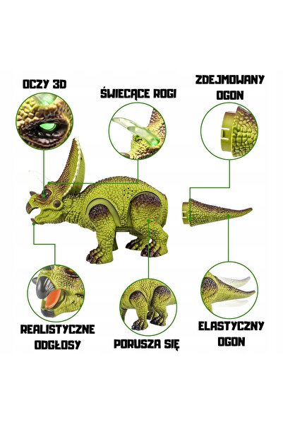 woopie Dinozaur Robot RC cu Telecomandă Triceratops