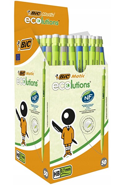 Bic Creion mecanic ECOlution Matic 0.7mm HB cu radieră, culori asortate, x 12...