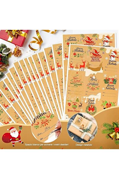 NO BRAND 144 ETICHETE AUTOCOLANTE FESTIVE PENTRU CADOARE, AMBALAJE, PENTRU DE...