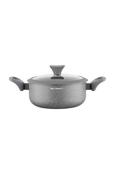 FLORINA Oală Pierre 20 cm 2,3L aluminiu gri cu capac pentru inducție