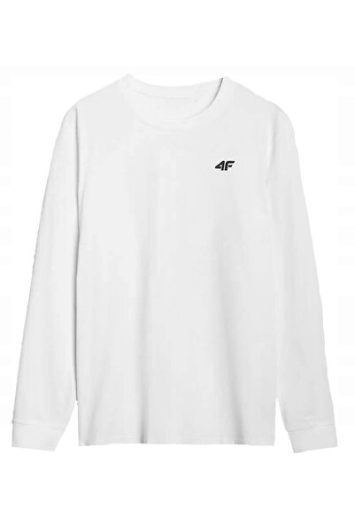4F Tricou bărbătesc cu mânecă lungă M432 alb R. L