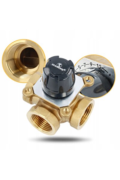 DIAMOND Robinet cu 3 căi, de amestec și reglare, 1 inch DN25, alamă