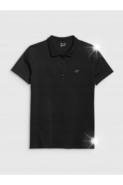 4F Tricou polo de damă F365 negru intens R. M