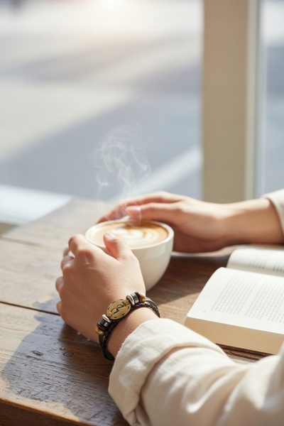NO BRAND Brățară bărbătească din piele cu semn zodiacal Gemeni 22,5cm