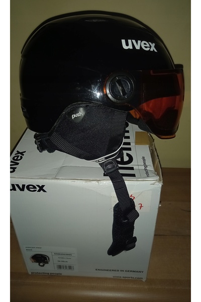 Uvex Cască de iarnă pentru copii cu vizor, mărimea 54-56cm