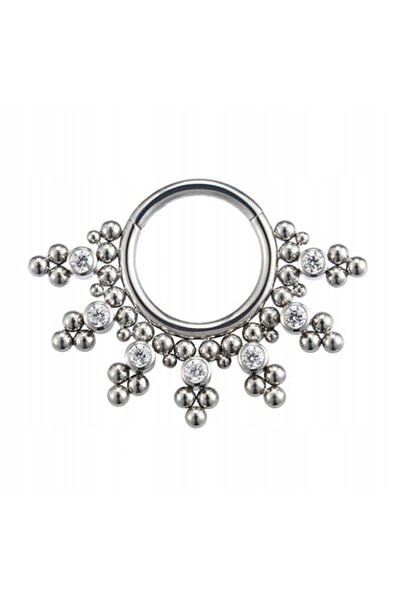 NO BRAND Inel CLICKER din titan decorativ pentru septum, daith 1,2/8