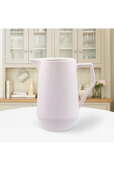 Maestro Carafă ceramică pentru apă, lapte, suc 1.0L ALBĂ MR-20002-55