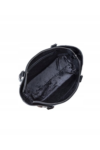 NO BRAND PUCCINI geantă shopper din piele ecologică, negru